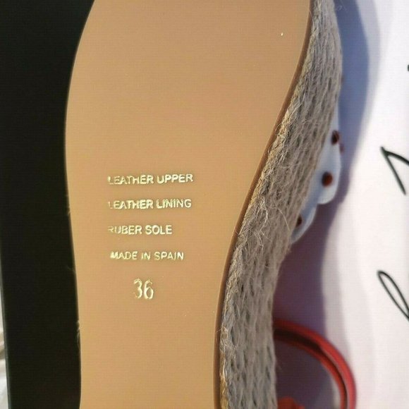 Isa Tapia New Shoes Women's 36 Cherry Platform Sandal Stud Leather NIB $350 ART - Picture 14 of 14